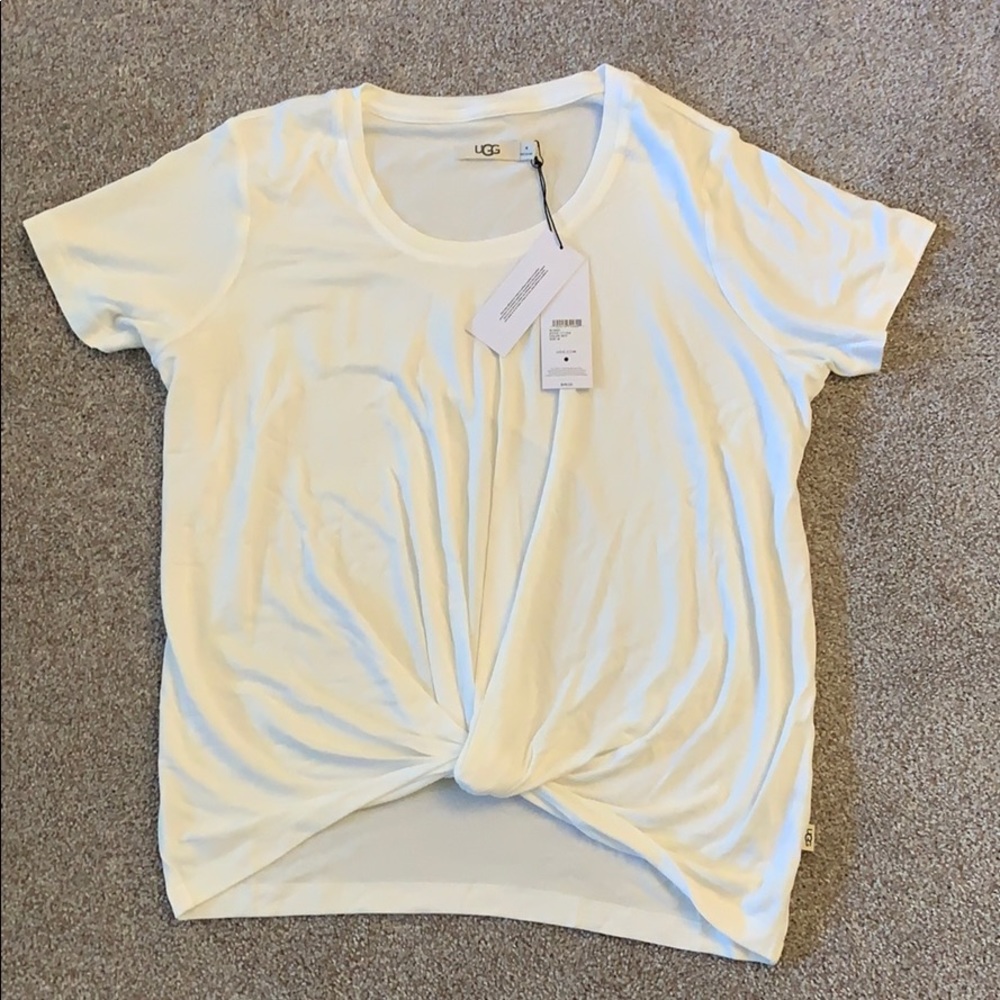 UGG t-shirt with twist bottom, white